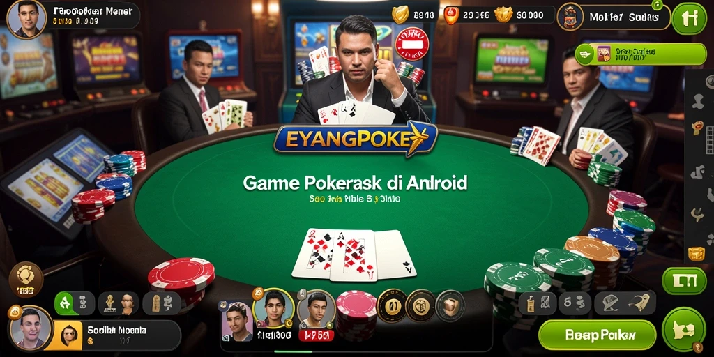 Tampilan gameplay poker yang seru dan kompetitif di EYANGPOKER.