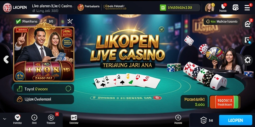 Tampilan gameplay LKOPEN yang menarik dengan dealer langsung.