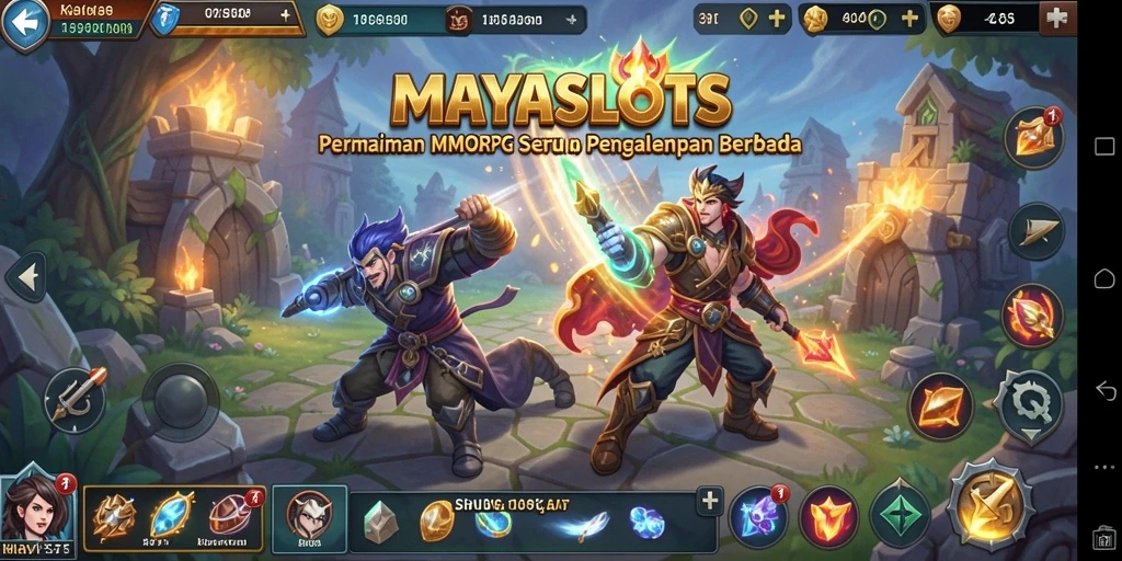 Gameplay seru dari MAYASLOTS yang menampilkan pertarungan epik.