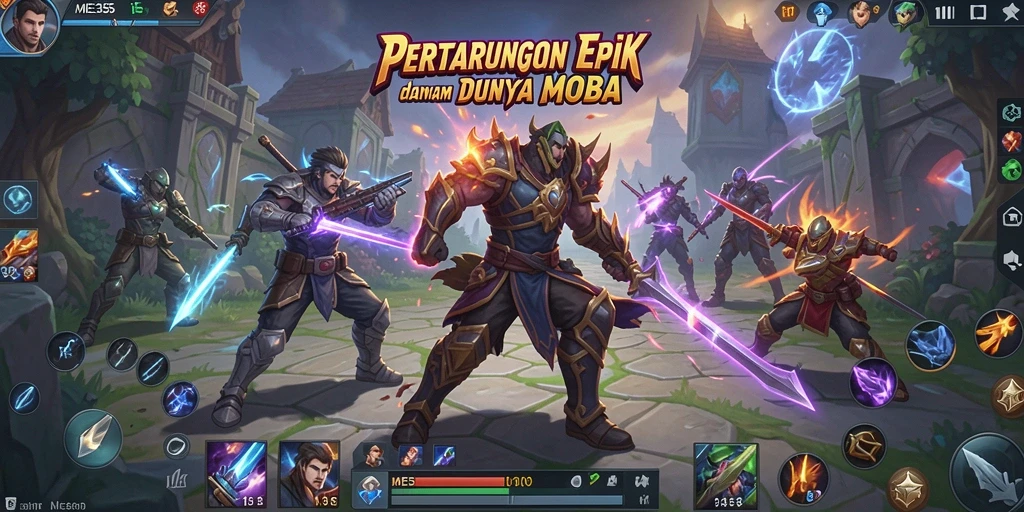 Tampilan menarik dari gameplay MOBA ME355 yang penuh aksi.