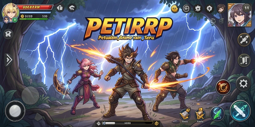 Screenshot gameplay PETIRRP menampilkan karakter Anime yang menarik.