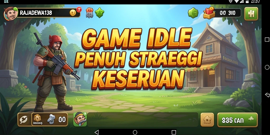 Screenshot gameplay RAJADEWA138 menampilkan karakter dan strategi Idle yang menarik.