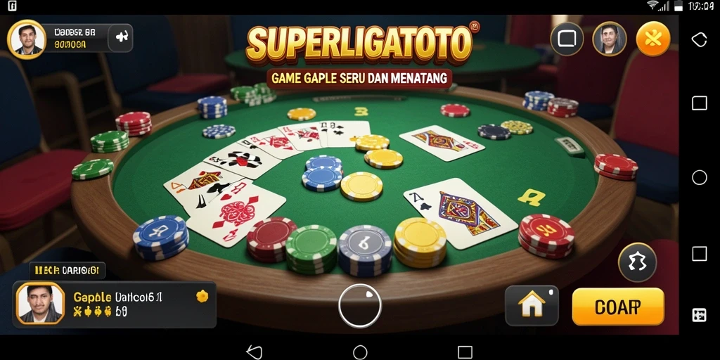 Tampilan gameplay SUPERLIGATOTO yang seru dan interaktif.