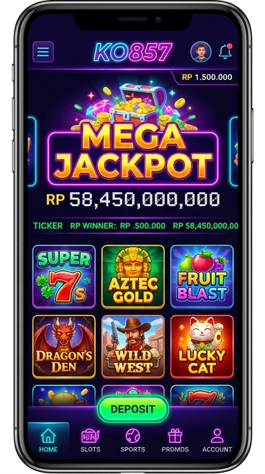 Tampilan antarmuka pengguna ko857 di perangkat Android.